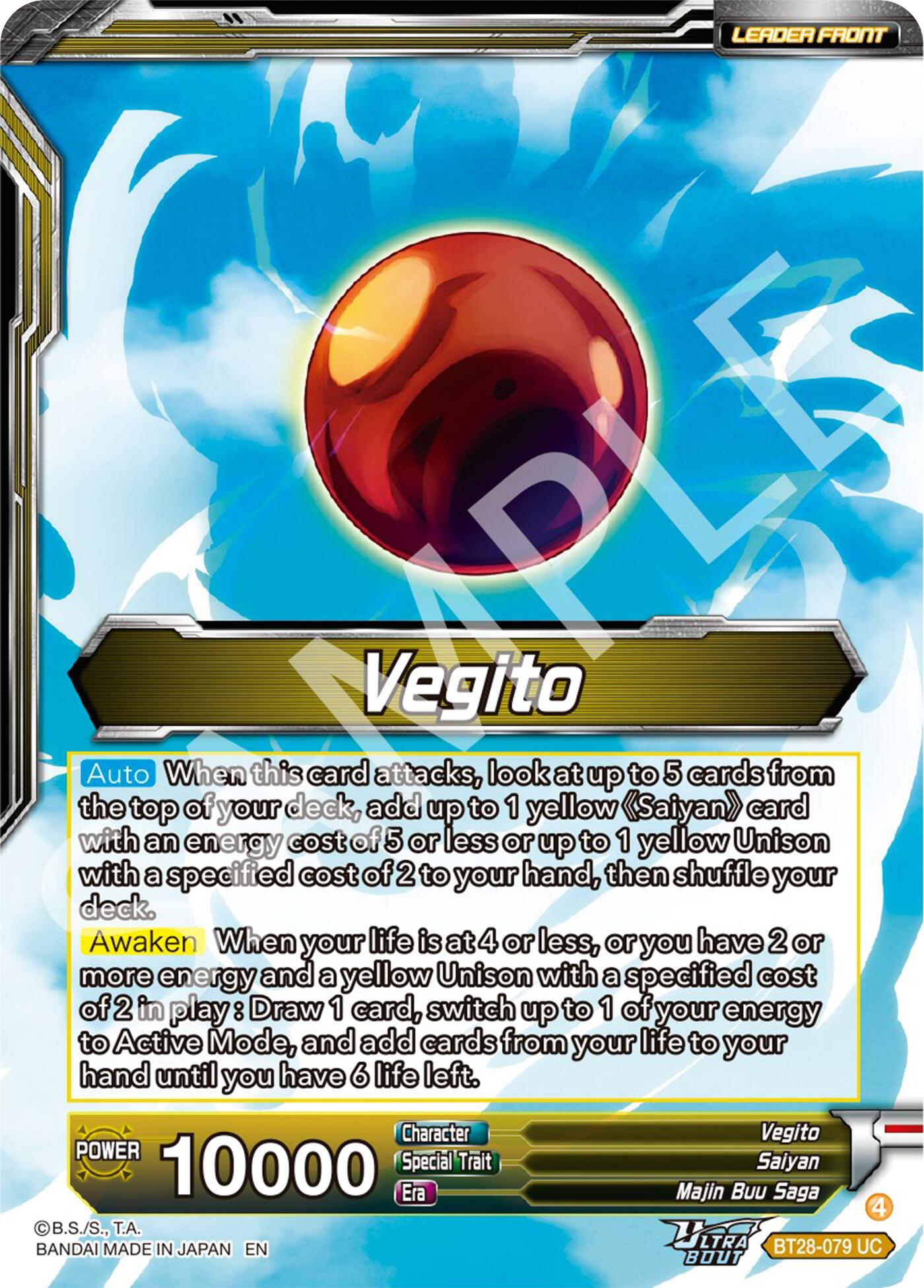 Vegito // SS Vegito, Transcendent Rage (BT28-079) [Prismatic Clash] | Cracking-Singles