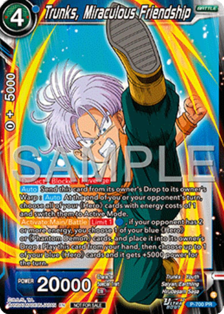Trunks, Miraculous Friendship (Ultra-Bout Series Tournament Pack Vol.13) (P-700) [Tournament Promotion Cards] | Cracking-Singles