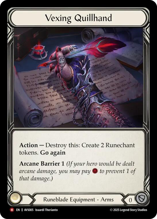 Vexing Quillhand [AVS005] (Armory Deck: Legends Viserai) | Cracking-Singles