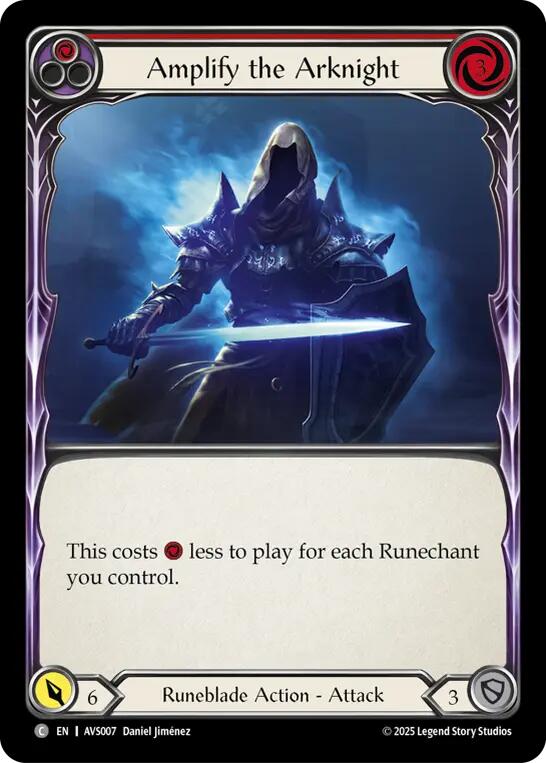 Amplify the Arknight (Red) [AVS007] (Armory Deck: Legends Viserai) | Cracking-Singles