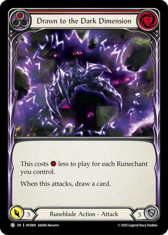 Drawn to the Dark Dimension (Red) [AVS009] (Armory Deck: Legends Viserai) | Cracking-Singles