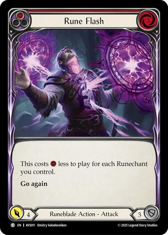 Rune Flash (Red) [AVS011] (Armory Deck: Legends Viserai) | Cracking-Singles