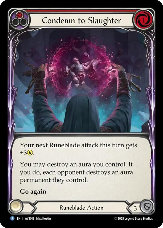 Condemn to Slaughter (Red) [AVS013] (Armory Deck: Legends Viserai) | Cracking-Singles
