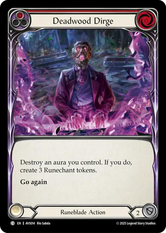 Deadwood Dirge (Red) [AVS014] (Armory Deck: Legends Viserai) | Cracking-Singles