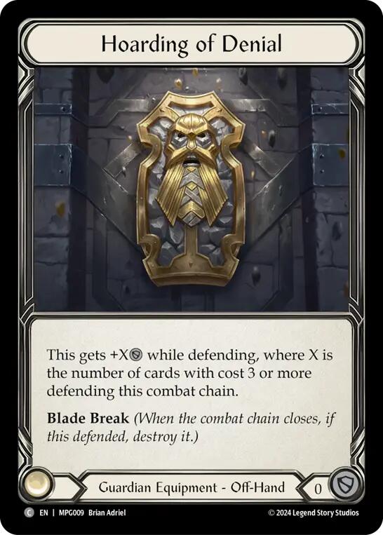 Hoarding of Denial [MPG009] (Mastery Pack Guardian)  Cold Foil | Cracking-Singles