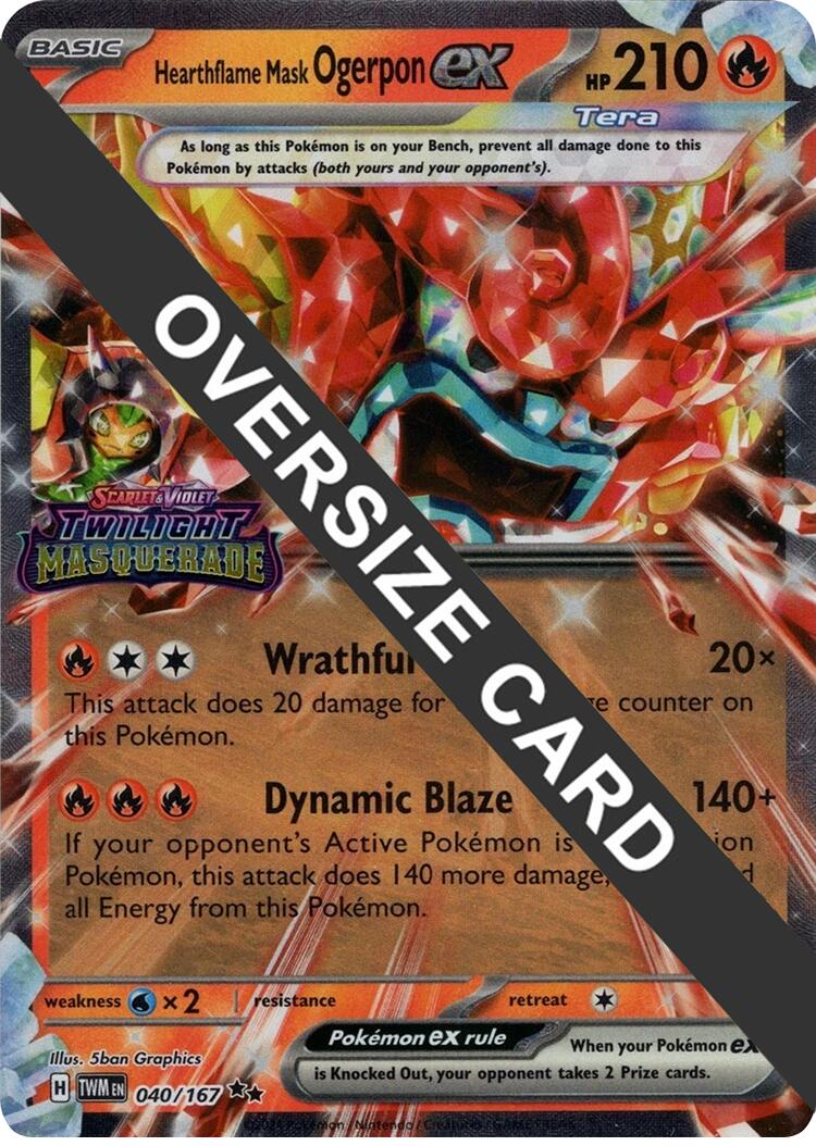Hearthflame Mask Ogerpon ex (040/167) (Jumbo Card) [Scarlet & Violet: Twilight Masquerade] | Cracking-Singles