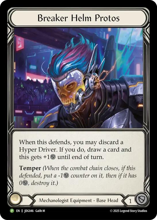 Breaker Helm Protos [JDG046] (Promo)  Cold Foil | Cracking-Singles