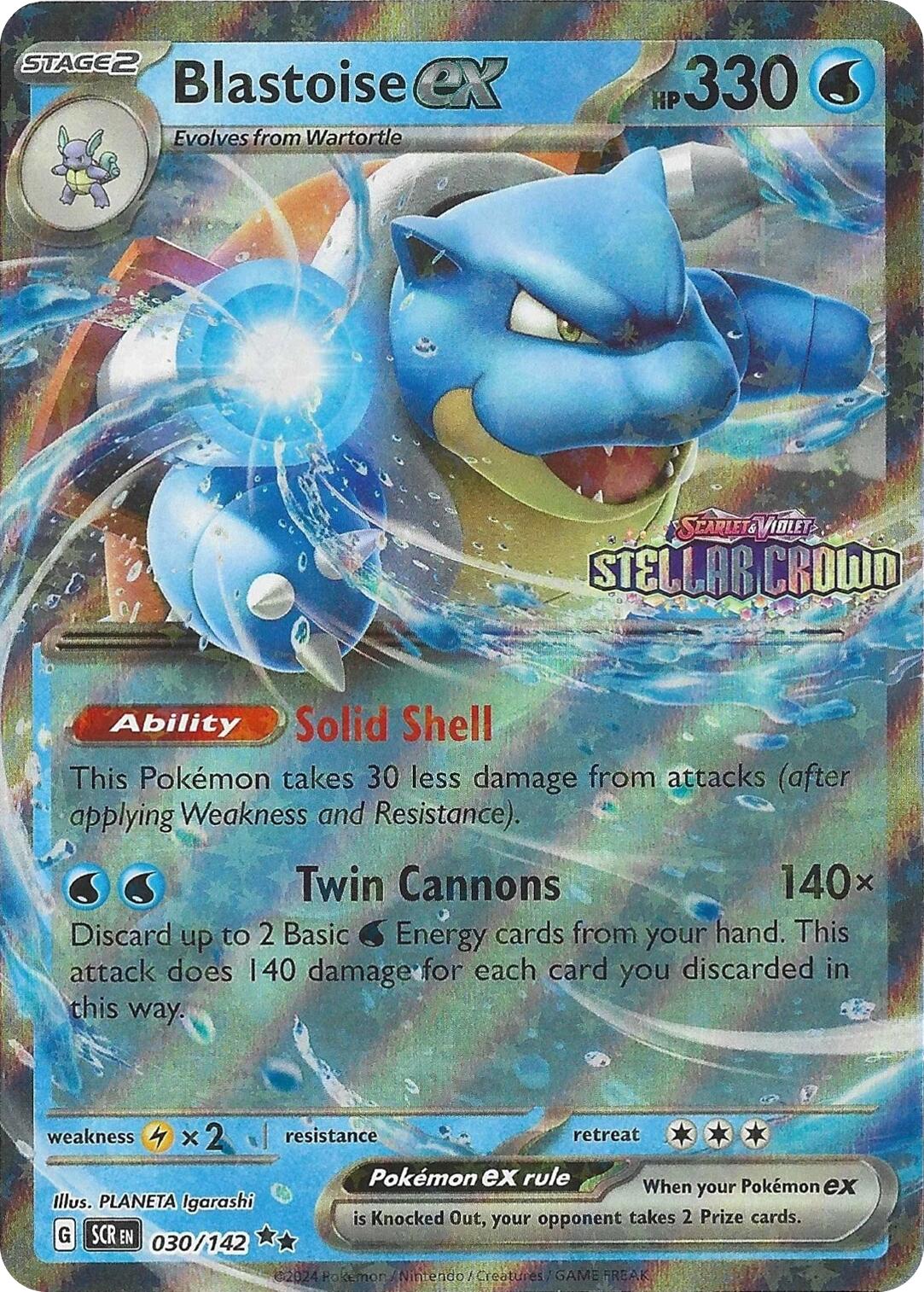 Blastoise ex (030/142) (Stellar Crown Stamp) [Miscellaneous Cards] | Cracking-Singles