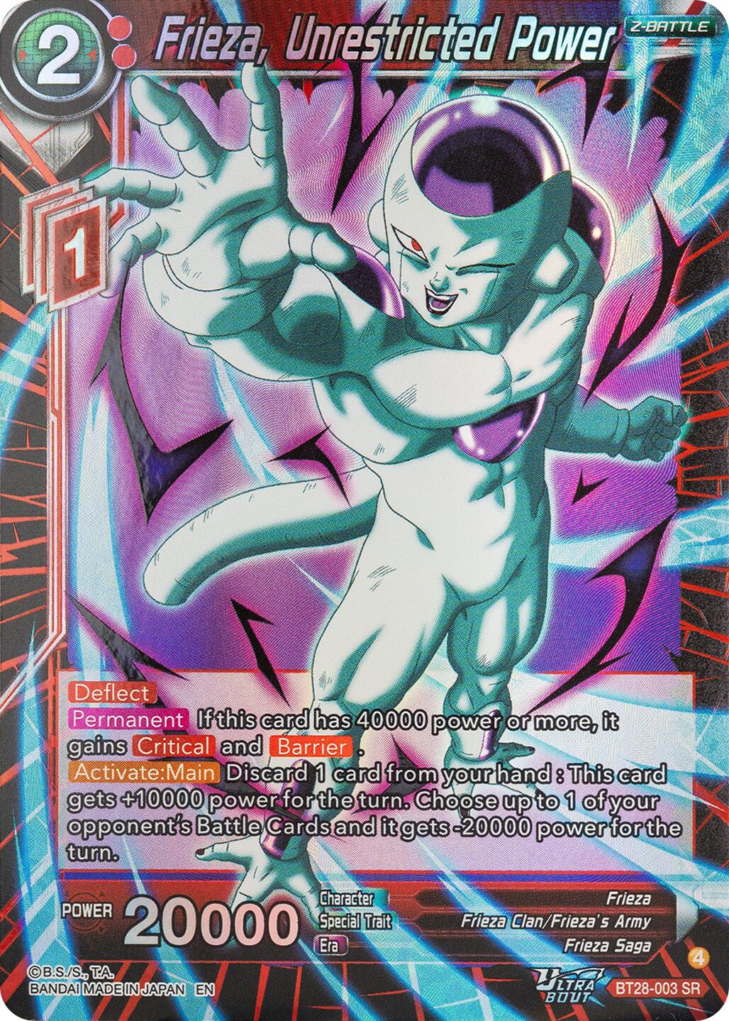 Frieza, Unrestricted Power (BT28-003) [Prismatic Clash] | Cracking-Singles