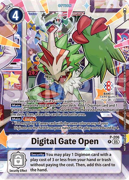 Digital Gate Open [P-206] (BANDAI Card Games Fest 25-26) [Digimon Demo Deck Exclusive Cards] | Cracking-Singles