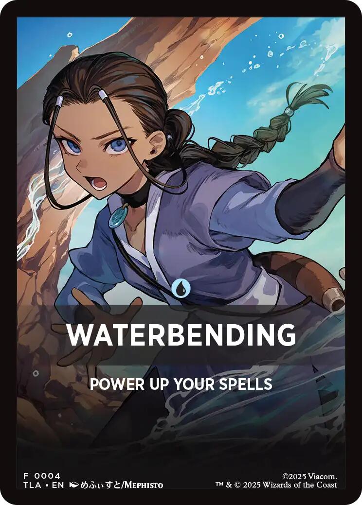 Waterbending Theme Card [Avatar: The Last Airbender Tokens] | Cracking-Singles
