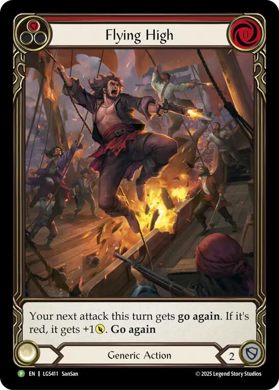 Flying High (Red) [LGS411] (Promo)  Rainbow Foil | Cracking-Singles