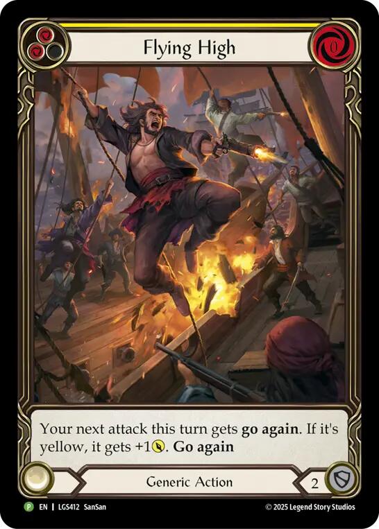 Flying High (Yellow) [LGS412] (Promo)  Rainbow Foil | Cracking-Singles