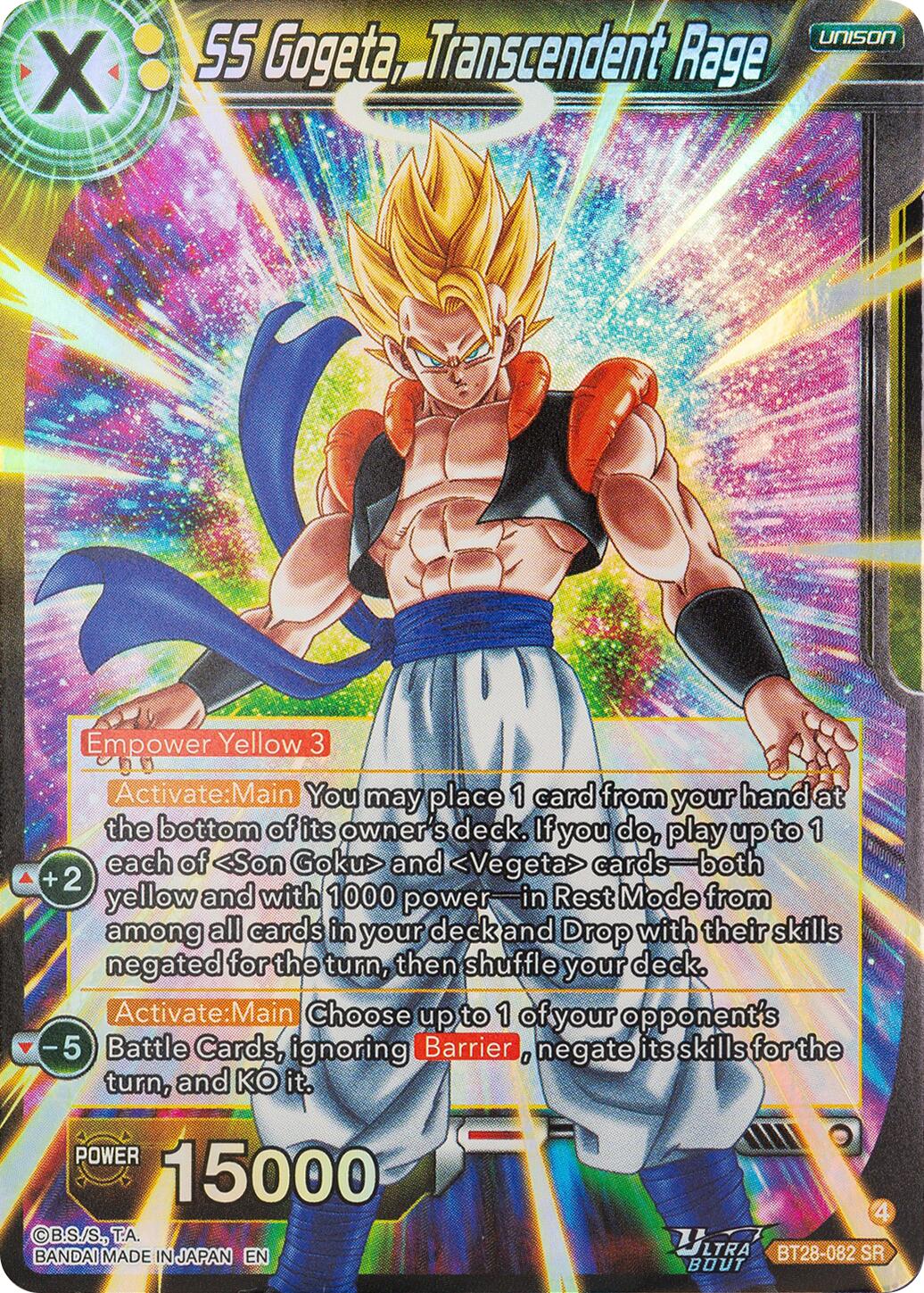 SS Gogeta, Transcendent Rage (BT28-082) [Prismatic Clash] | Cracking-Singles