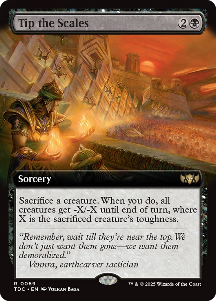 Tip the Scales (Extended Art) [Tarkir: Dragonstorm Commander] | Cracking-Singles