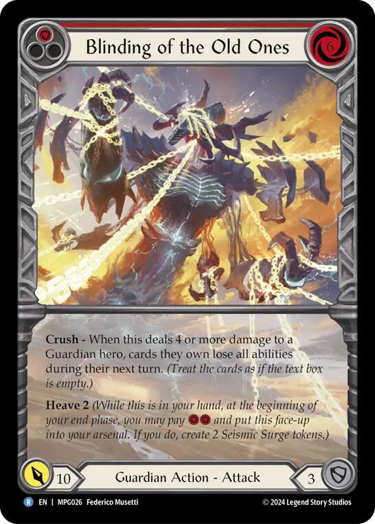 Blinding of the Old Ones (Extended Art) [MPG026] (Mastery Pack Guardian)  Rainbow Foil | Cracking-Singles
