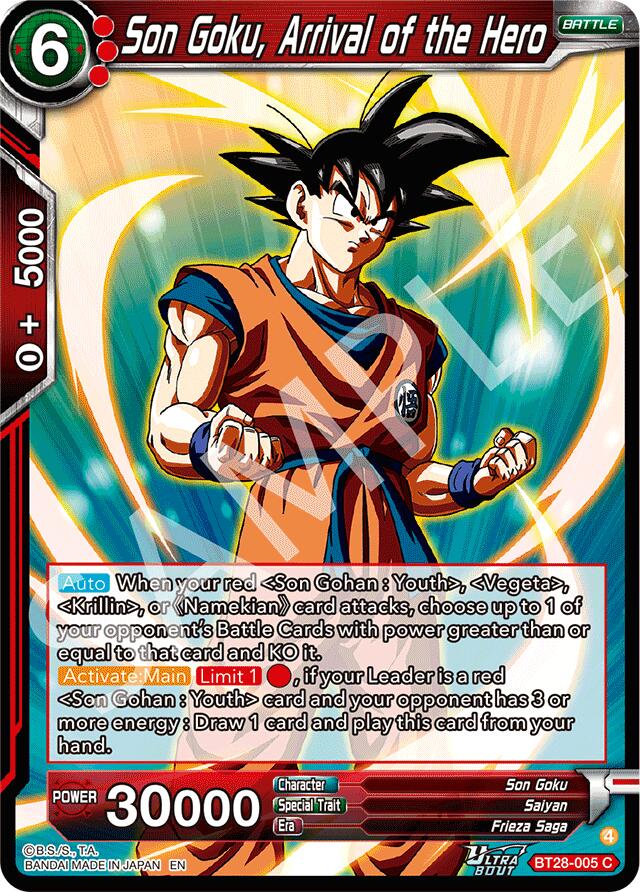 Son Goku, Arrival of the Hero (BT28-005) [Prismatic Clash] | Cracking-Singles