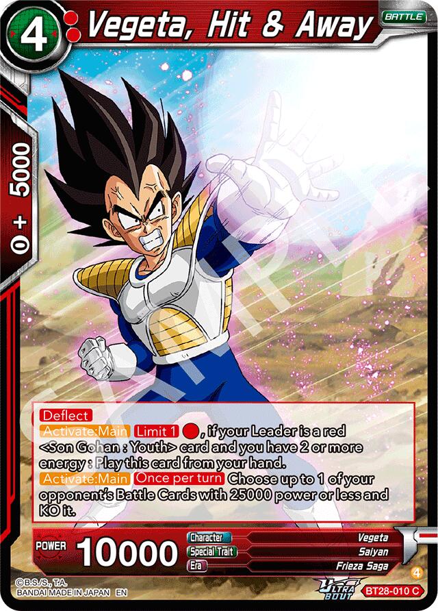 Vegeta, Hit & Away (BT28-010) [Prismatic Clash] | Cracking-Singles