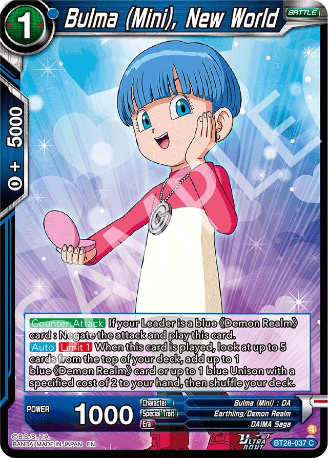 Bulma (Mini), New World (BT28-037) [Prismatic Clash] | Cracking-Singles