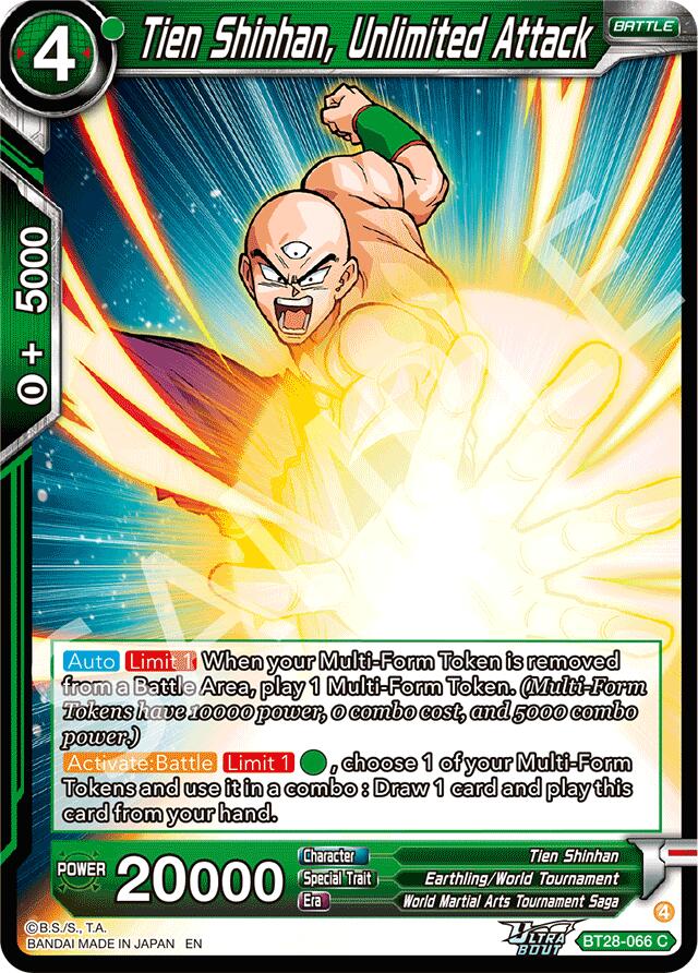 Tien Shinhan, Unlimited Attack (BT28-066) [Prismatic Clash] | Cracking-Singles