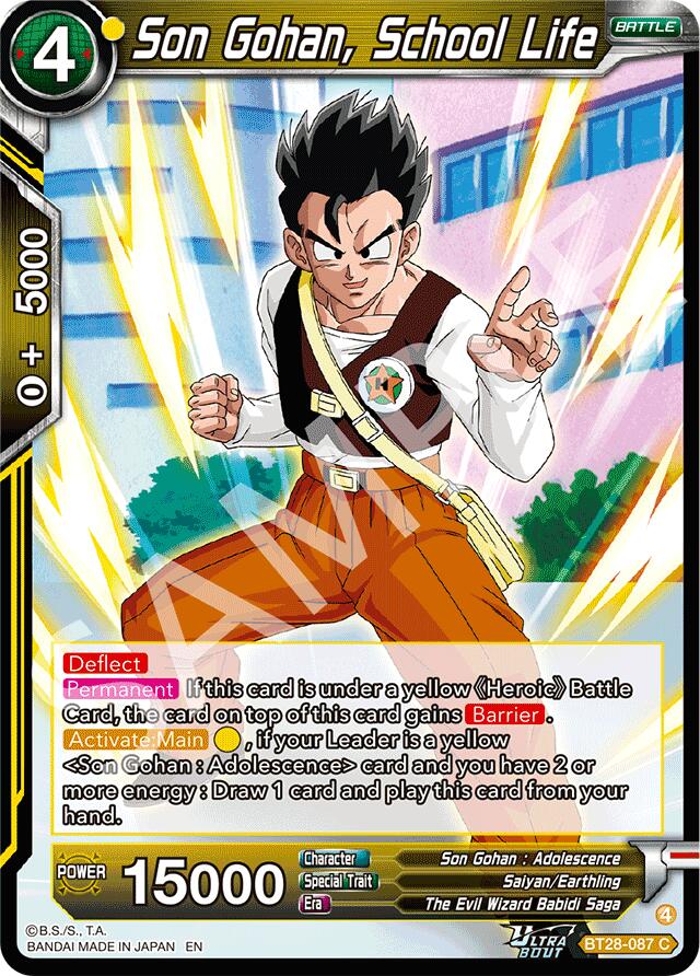 Son Gohan, School Life (BT28-087) [Prismatic Clash] | Cracking-Singles