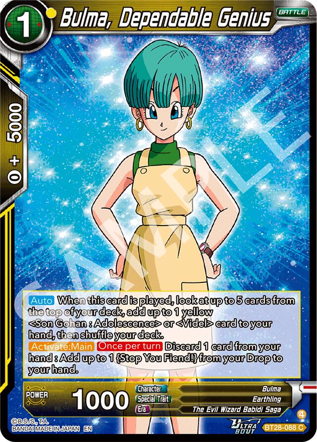 Bulma, Dependable Genius (BT28-088) [Prismatic Clash] | Cracking-Singles