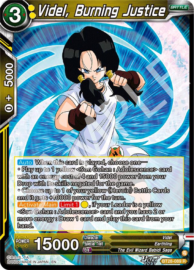 Videl, Burning Justice (BT28-089) [Prismatic Clash] | Cracking-Singles