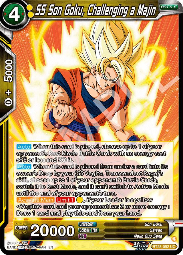 SS Son Goku, Challenging a Majin (BT28-092) [Prismatic Clash] | Cracking-Singles
