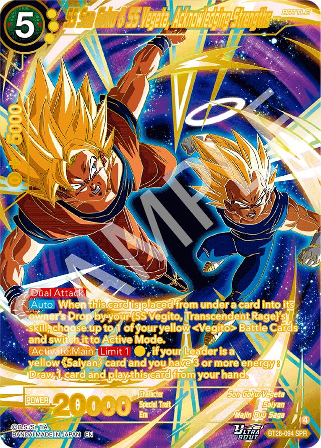 SS Son Goku & SS Vegeta, Acknowledging Strengths (SPR) (BT28-094) [Prismatic Clash] | Cracking-Singles