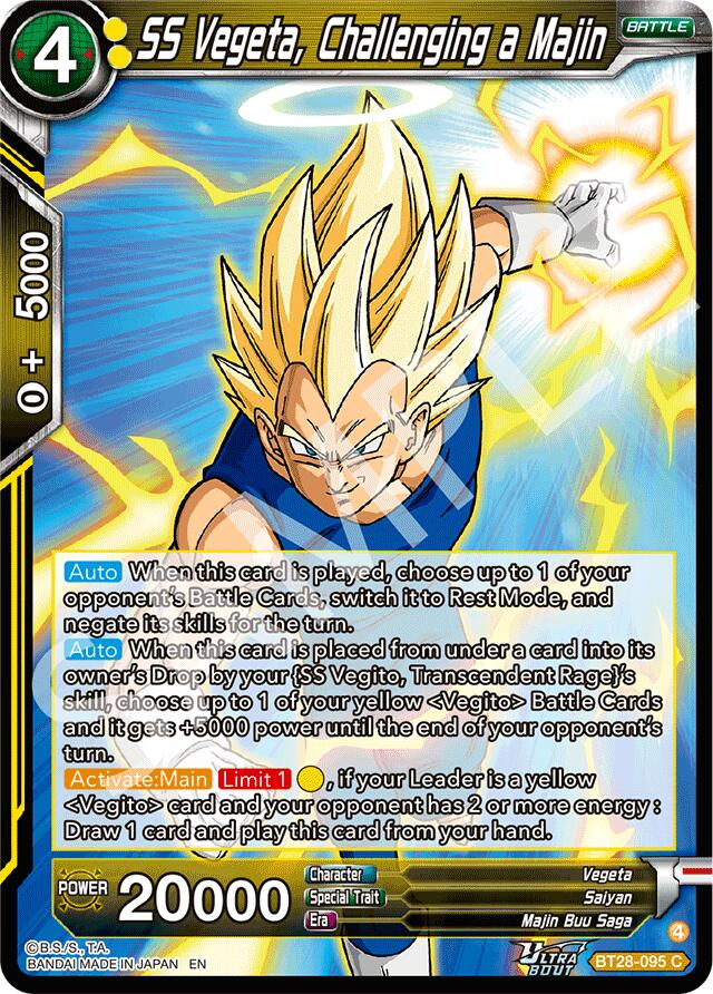 SS Vegeta, Challenging a Majin (BT28-095) [Prismatic Clash] | Cracking-Singles