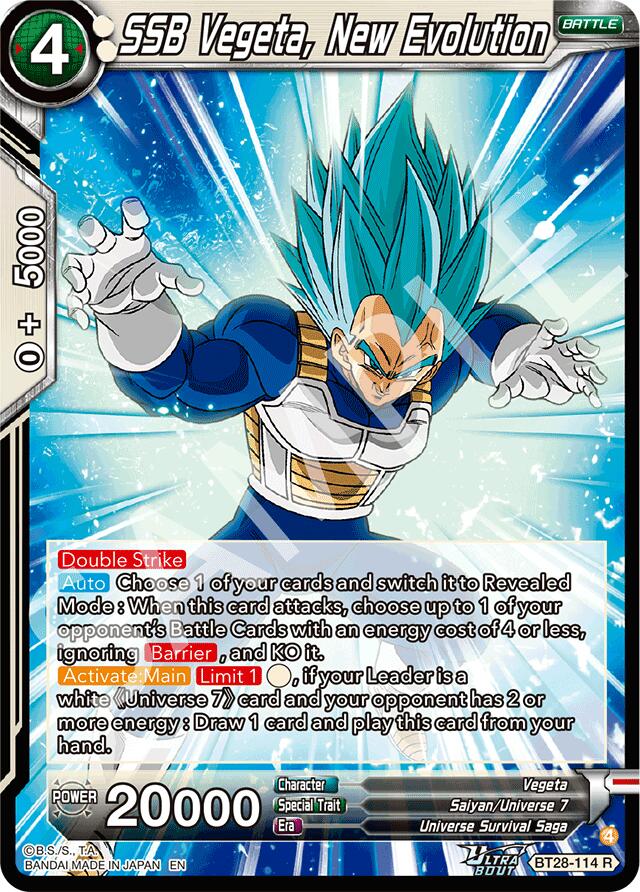 SSB Vegeta, New Evolution (BT28-114) [Prismatic Clash] | Cracking-Singles