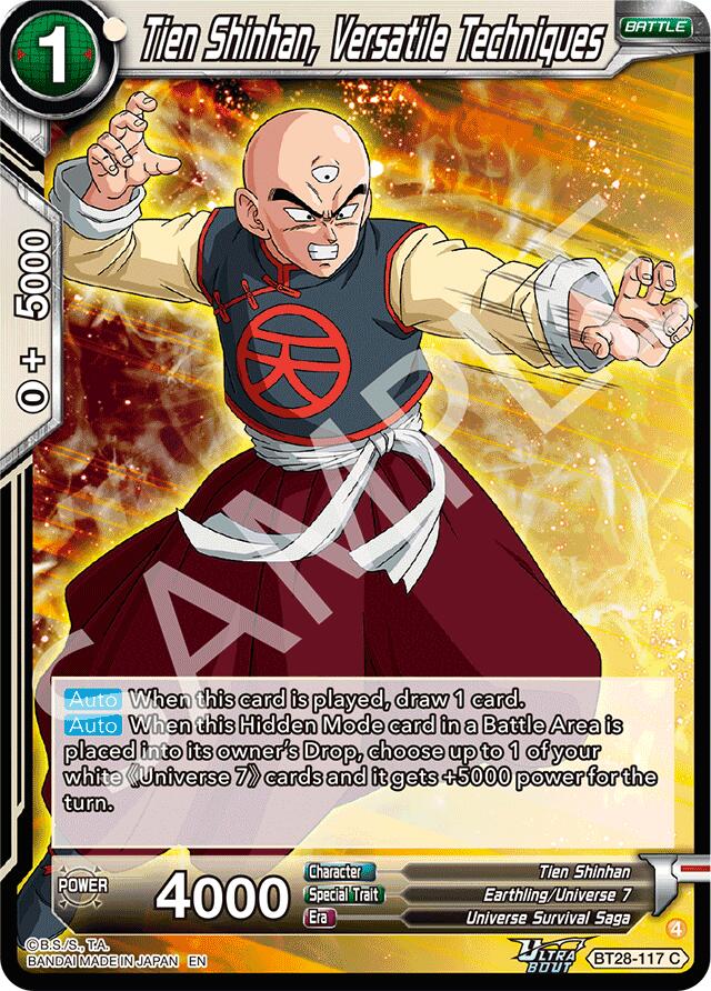 Tien Shinhan, Versatile Techniques (BT28-117) [Prismatic Clash] | Cracking-Singles