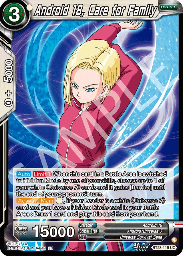 Android 18, Care for Family (BT28-119) [Prismatic Clash] | Cracking-Singles