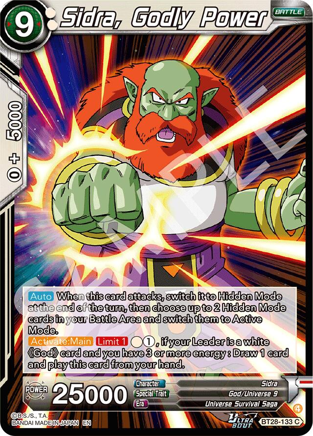 Sidra, Godly Power (BT28-133) [Prismatic Clash] | Cracking-Singles