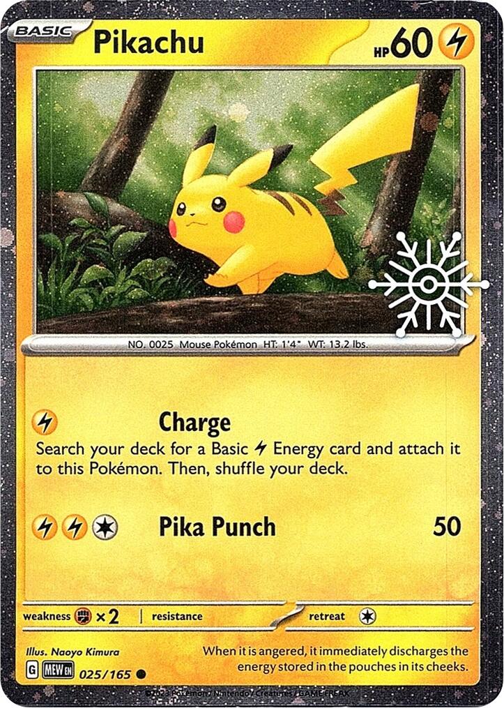 Pikachu (025/165) (Holoiday Calendar) [Miscellaneous Cards] | Cracking-Singles
