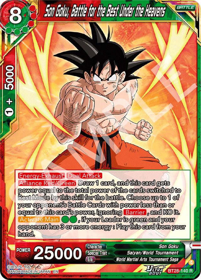 Son Goku, Battle for the Best Under the Heavens (BT28-140) [Prismatic Clash] | Cracking-Singles