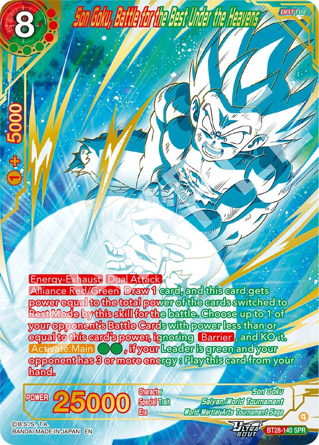 Son Goku, Battle for the Best Under the Heavens (SPR) (BT28-140) [Prismatic Clash] | Cracking-Singles