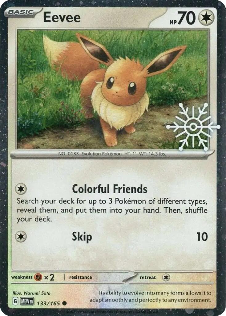 Eevee (133/165) (Holiday Calendar) [Miscellaneous Cards] | Cracking-Singles