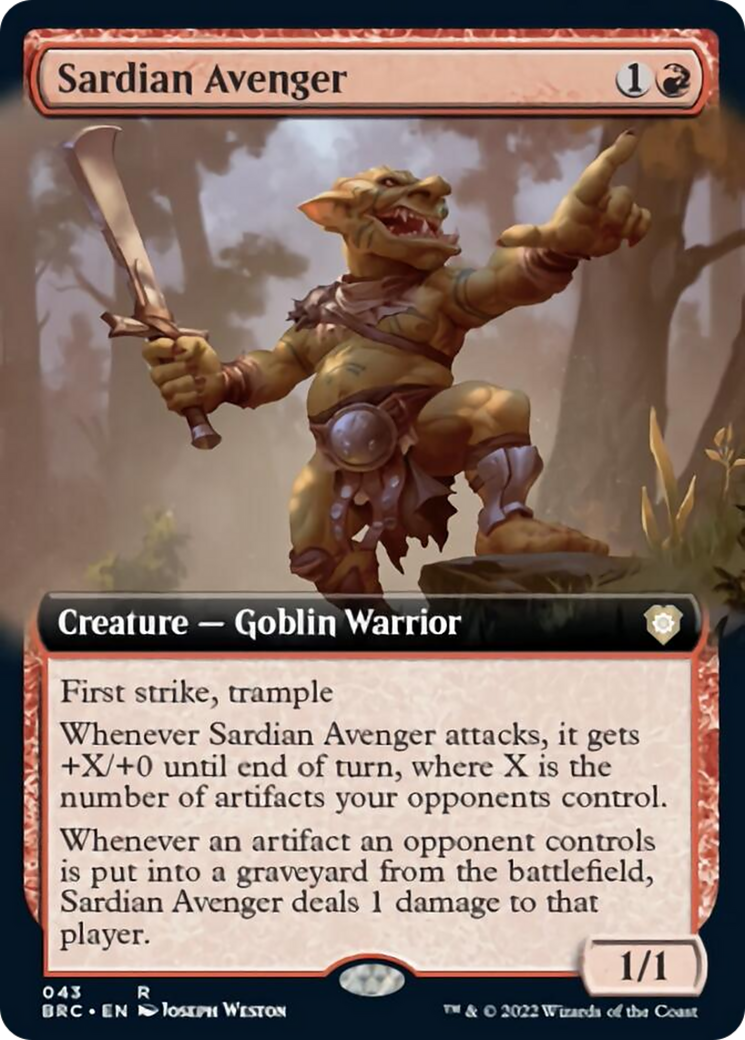 Sardian Avenger (Extended Art) [The Brothers' War Commander] | Cracking-Singles