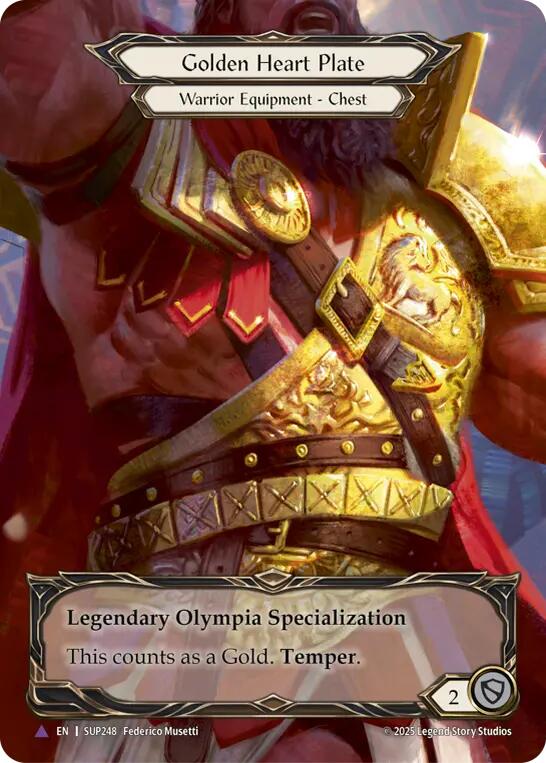 Golden Heart Plate (Marvel) [SUP248] (Super Slam)  Cold Foil | Cracking-Singles