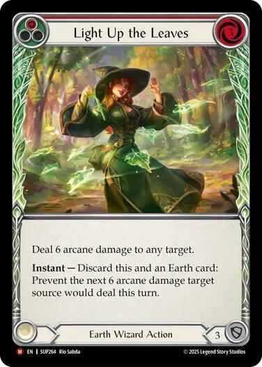 Light Up the Leaves (Red) [SUP264] (Super Slam)  Rainbow Foil | Cracking-Singles