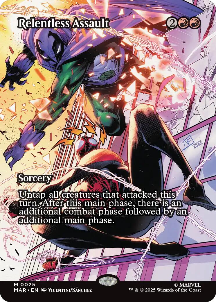 Relentless Assault (Borderless) [Marvel Universe: Eternal-Legal] | Cracking-Singles