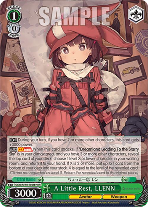 A Little Rest, LLENN (HR) (GGO/SE50-E02H HR) [SAO Alternative–Gun Gale Online–2 Premium Booster] | Cracking-Singles