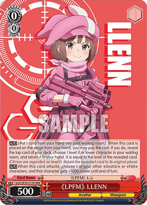 "LPFM" LLENN (GGO/SE50-E17H HRR) [SAO Alternative–Gun Gale Online–2 Premium Booster] | Cracking-Singles