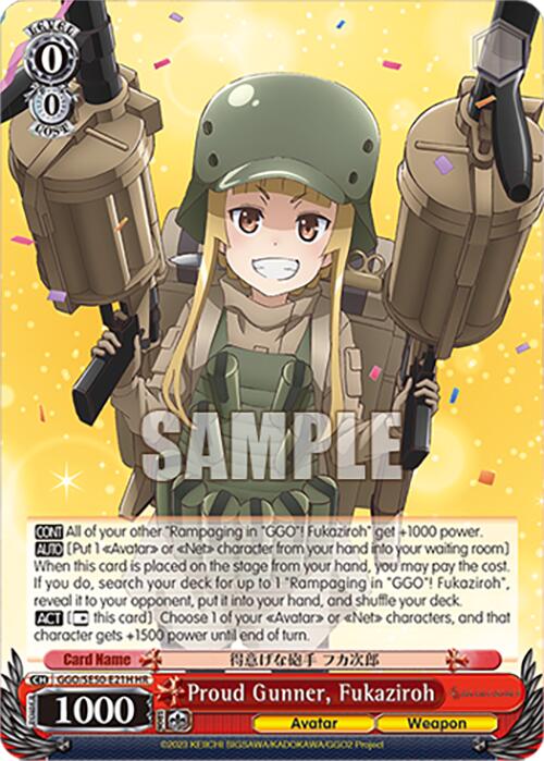 Proud Gunner, Fukaziroh (HR) (GGO/SE50-E21H HR) [SAO Alternative–Gun Gale Online–2 Premium Booster] | Cracking-Singles