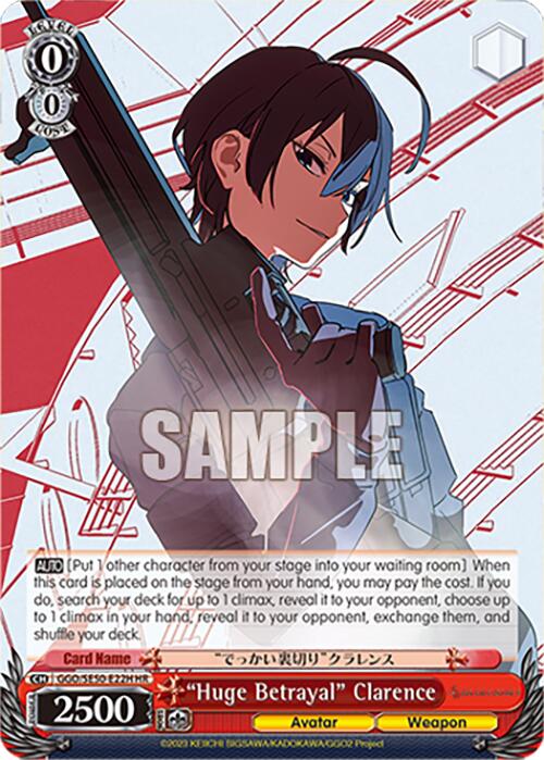 "Huge Betrayal" Clarence (HR) (GGO/SE50-E22H HR) [SAO Alternative–Gun Gale Online–2 Premium Booster] | Cracking-Singles