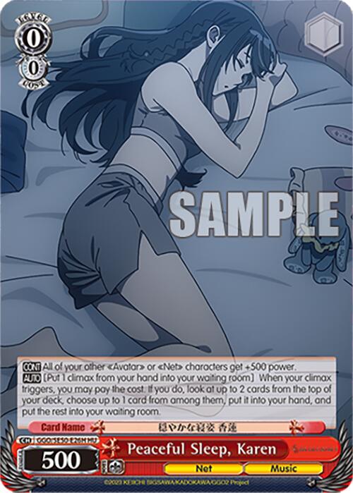 Peaceful Sleep, Karen (GGO/SE50-E26H HU) [SAO Alternative–Gun Gale Online–2 Premium Booster] | Cracking-Singles