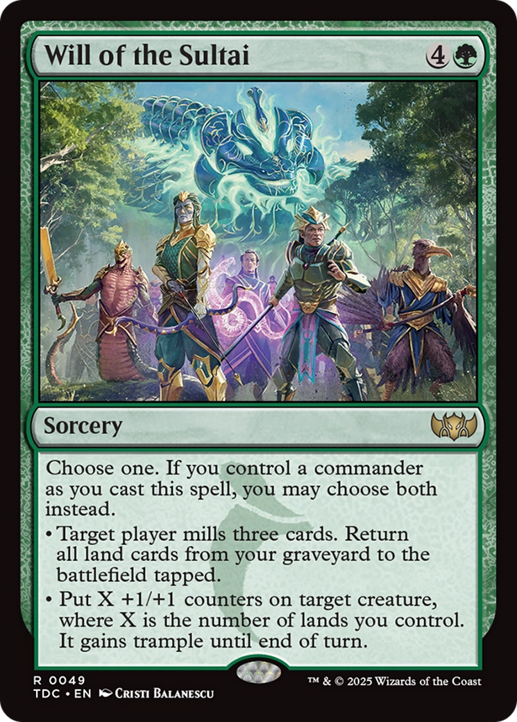 Will of the Sultai [Tarkir: Dragonstorm Commander] | Cracking-Singles