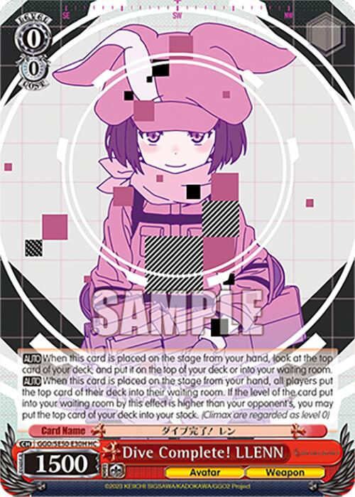 Dive Complete! LLENN (GGO/SE50-E30H HC) [SAO Alternative–Gun Gale Online–2 Premium Booster] | Cracking-Singles