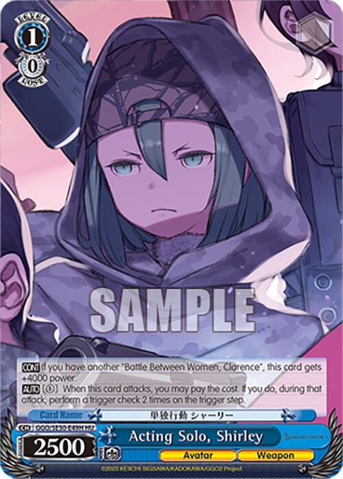 Acting Solo, Shirley (GGO/SE50-E49H HC) [SAO Alternative–Gun Gale Online–2 Premium Booster] | Cracking-Singles